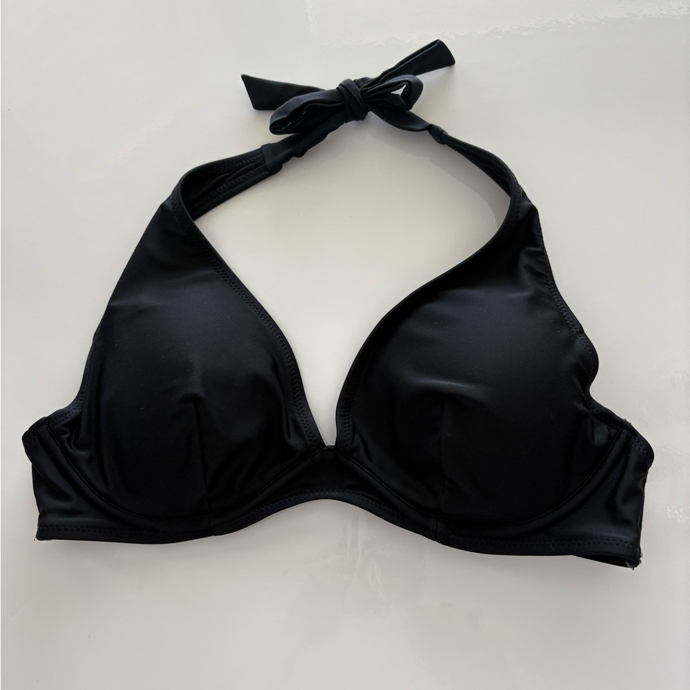 Old Navy Black Halter Bikini Top, L